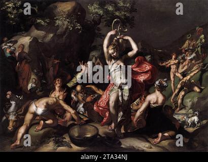 Moses Trigger the Rock 1596 von Abraham Bloemaert Stockfoto