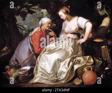 Vertumnus und Pomona 1620 von Abraham Bloemaert Stockfoto