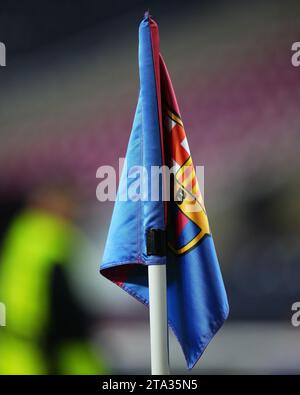 Barcelona, Spanien. November 2023. Während des Spiels der UEFA Champions League spielte Gruppe H zwischen dem FC Barcelona und dem FC Porto am 28. November 2023 im Lluis Companys Stadion in Barcelona. (Foto: Bagu Blanco/PRESSINPHOTO) Credit: PRESSINPHOTO SPORTS AGENCY/Alamy Live News Stockfoto
