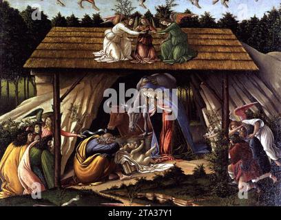 Die mystische Geburt (Detail) um 1500 von Sandro Botticelli Stockfoto