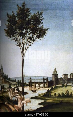 Cestello Verkündigung (Detail) 1489-90 von Sandro Botticelli Stockfoto