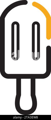 Isolierter Sommer-Eis-Icon flaches Design Vektor Stock Vektor