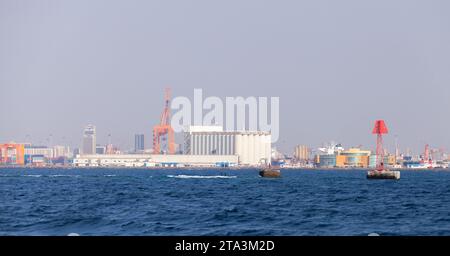 Panoramablick auf den islamischen Hafen von Jeddah, Saudi-Arabien Stockfoto