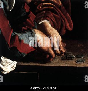 Die Berufung des Heiligen Matthäus (Detail) 1599-1600 von Caravaggio Stockfoto