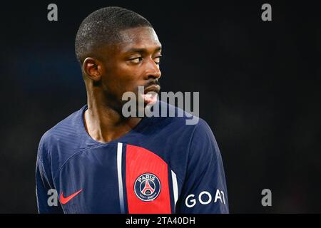 Paris, Frankreich. November 2023. © Julien Mattia/Le Pictorium/MAXPPP - Paris 28/11/2023 Ousmane Dembele lors du match retour du groupe F de la Ligue des Champions, entre le PSG et Newcastle United, au Parc de Princes, le 28 Novembre 2023. Quelle: MAXPPP/Alamy Live News Stockfoto