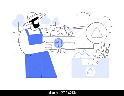 Recycelte Kartonschachteln abstrakte Konzept Vektor-Illustration. Stock Vektor