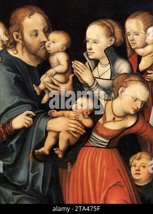 Christussegnung der Kinder (Detail) 1535-40 von Lucas dem Älteren Cranach Stockfoto