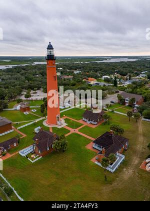 Stockfoto Ponce de Leon Inlet Lighthouse Florida USA vertikale Ausrichtung Stockfoto