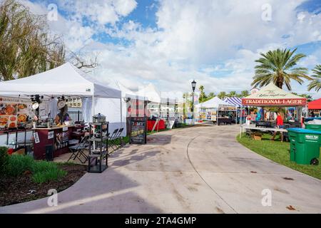 Ormond Beach, FL, USA - 18. November 2023: Foto der 150 km langen Superszene in den Rockefeller Gardens Stockfoto