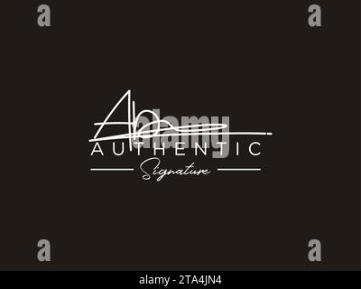 Ab Signature Logo Template Vector. Stock Vektor