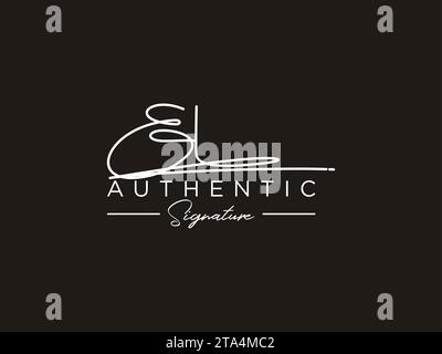 EL Signature Logo-Vorlage Vektor. Stock Vektor