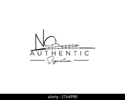 KEIN Vektor für Signature-Logo-Vorlage. Stock Vektor
