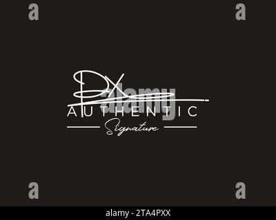 VEKTOR der VORLAGE FÜR DAS PX-Signature-Logo. Stock Vektor