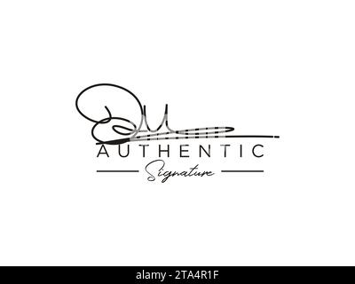 OU Signature-Logo-Vorlage Vektor. Stock Vektor