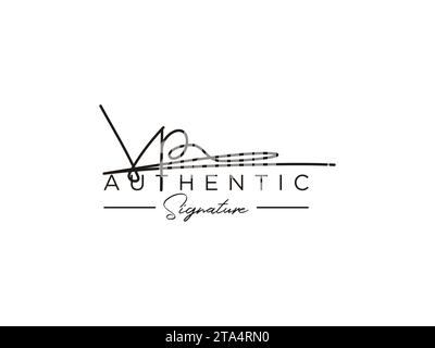 Vektor der Vorlage für das VP-Signature-Logo. Stock Vektor