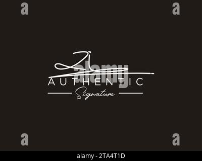 VEKTOR für DIE ZI-Signatur-Logo-Vorlage. Stock Vektor