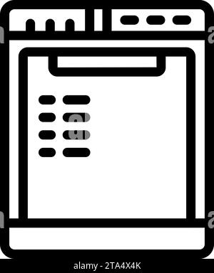 Symbol für Geschirrspüler Vektor. Reinigungsseife. Geschirr, Waschmaschine Stock Vektor