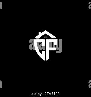 CF Initialen Premium-Logo-Monogramm mit modernen Vorlagen für Wohnaccessoires Stock Vektor