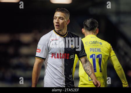 Bruno Duarte während der Liga Portugal 23/24 Spiel zwischen dem SC Farense und dem FC Arouca, Estadio de Sao Luis, Faro, Portugal. (Maciej Rogowski) Stockfoto