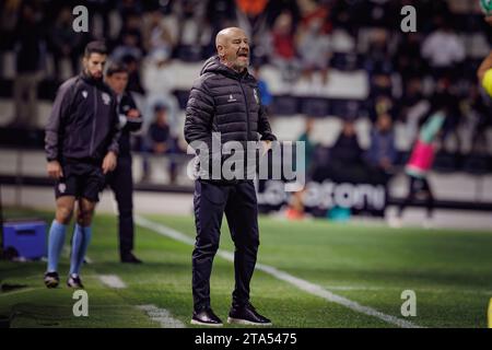 Jose Mota während der Liga Portugal 23/24 Spiel zwischen dem SC Farense und dem FC Arouca, Estadio de Sao Luis, Faro, Portugal. (Maciej Rogowski) Stockfoto