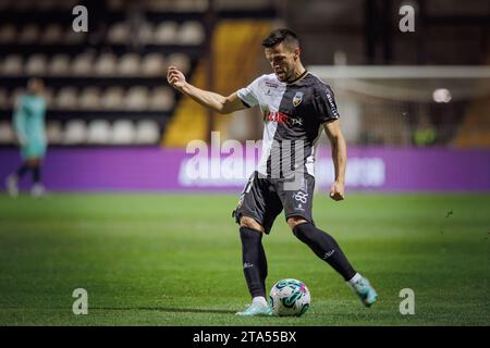 Talocha während der Liga Portugal 23/24 Spiel zwischen dem SC Farense und dem FC Arouca, Estadio de Sao Luis, Faro, Portugal. (Maciej Rogowski) Stockfoto