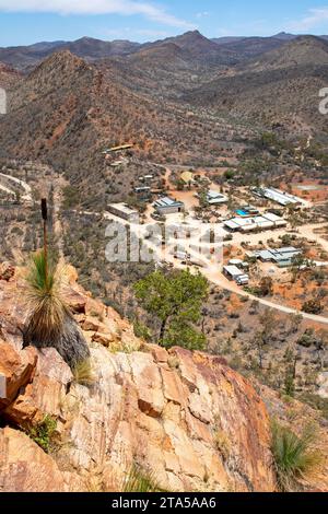 Arkaroola Dorf vom Griselda Hügel Stockfoto