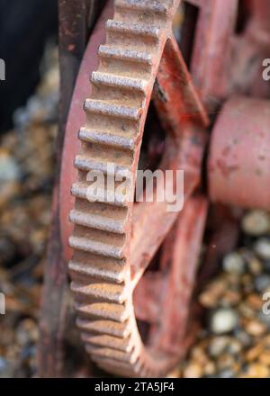 Nahaufnahme des Windenrads Stockfoto