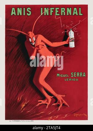 Anis Infernal. Miguel Serra Lerida von Leonetto Cappiello (1875-1942). Veröffentlicht 1905 in Frankreich. Stockfoto