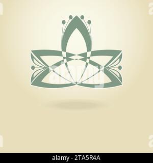 Lotusblume, Vektorlogo. Grafische moderne Illustration. Elegantes Design. Stock Vektor