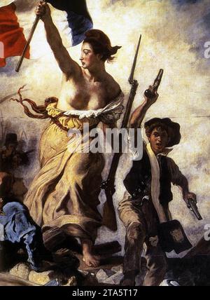 Liberty Leading the People (Detail) 1830 von Eugene Delacroix Stockfoto