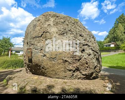 Lavabombe in Strohn, Vulkaneifel, Rheinland-Pfalz, Deutschland Stockfoto