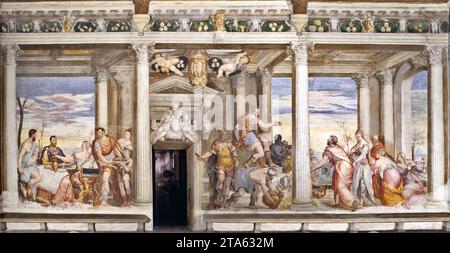 Westwand der Kamera um 1565 von Giovanni Antonio Fasolo Stockfoto