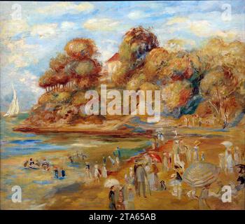 Pornic Beach (1982) Landschaft von Pierre Auguste Renoir (1841-1919). Museum von Montserrat, Monistrol de Montserrat, Barcelona, Spanien. Stockfoto