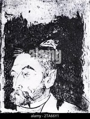 Porträt von Stéphane Mallarmé 1891 von Paul Gauguin Stockfoto