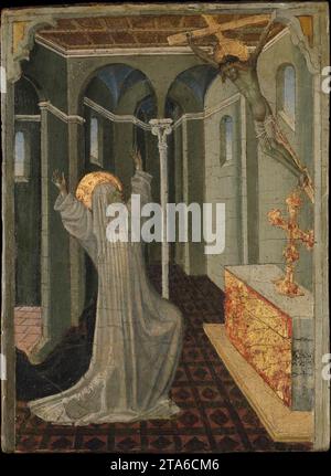 St. Katharina von Siena erhielt die Stigmata um 1447-65 von Giovanni Di Paolo Stockfoto