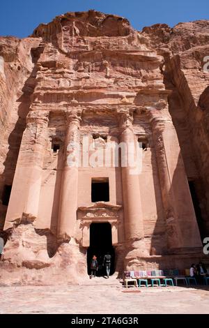 Petra, das Urnengrab. Gouvernement mA'an, Jordanien. Stockfoto