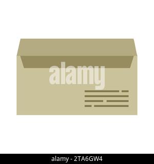 Umschlagsymbol isoliert auf weißem Hintergrund, Vektorillustration Stock Vektor