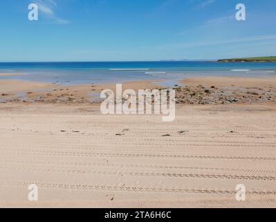 Sandside Bay Beach by Dounreay und natürliche Sandbucht in Sutherland, Nordschottland bei KW14 7RG Stockfoto