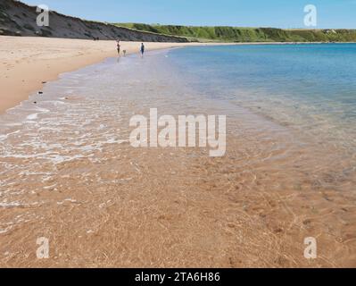 Melvich Beach in Sutherland, Nordschottland an einem heißen Sommertag im September Stockfoto