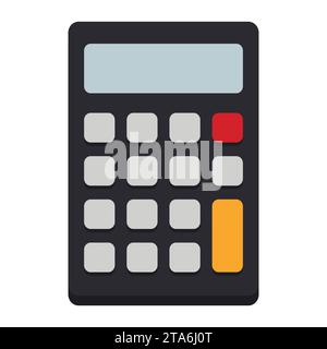 Taschenrechnersymbol isoliert auf weißem Hintergrund, Vektorillustration Stock Vektor