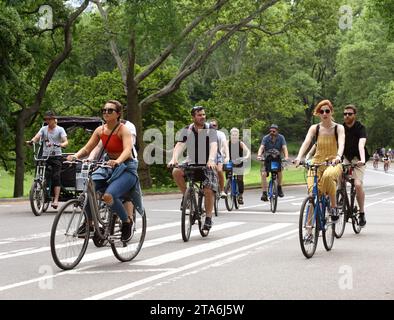 New York, USA - 26. Mai 2018: Radfahrer im Central Park in New York. Stockfoto