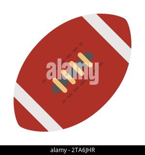 Rugby-Ball oder american Football-Ball. Vektorabbildung. Stock Vektor