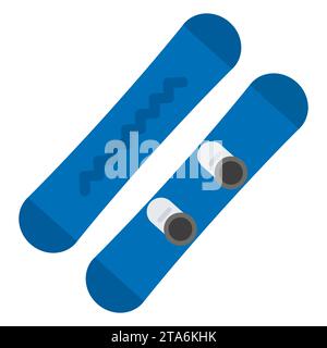 Snowboardsymbol. Flache Abbildung des Symbols für das Snowboardboot Stock Vektor