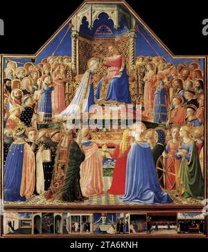 Krönung der Jungfrau 1434-35 durch Fra Angelico Stockfoto