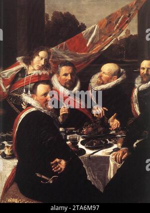 Bankett der Offiziere der St George Civic Guard (Detail) 1616 von Frans Hals Stockfoto