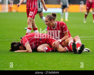 Bristol, Großbritannien. November 2023. Ashton Gate Stadium Manchester United Frauen treten im Ashton Gate Stadium, Bristol, Vereinigtes Königreich gegen Bristol City Women auf, was zu einem 2-0 Sieg gegen Manchester am 26/11/2023 führte Veronica Iweanya/SPP (Veronica Iweanya/SPP) Credit: SPP Sport Press Photo. /Alamy Live News Stockfoto