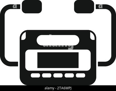 Symbol für Wiederbelebung des Defibrillators einfacher Vektor. Erste-Hilfe-Hilfe. Modernes Gerät Stock Vektor