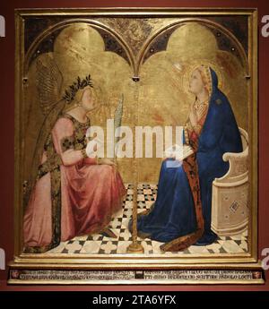 Verkündung 1344 von Ambrogio Lorenzetti Stockfoto