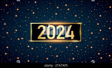 Frohe weihnachten Hintergrund, Happy New Year 2024 Hintergrund, Vektor, Illustration, eps Datei Stock Vektor