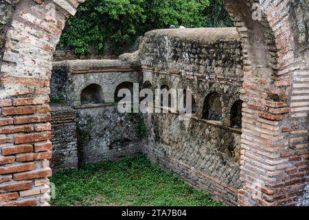 ostia antica Hafen am Tiber in Rom. Römische Archäologie, Italien Stockfoto